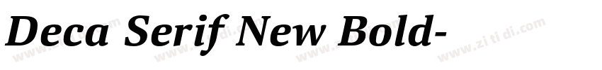 Deca Serif New Bold字体转换